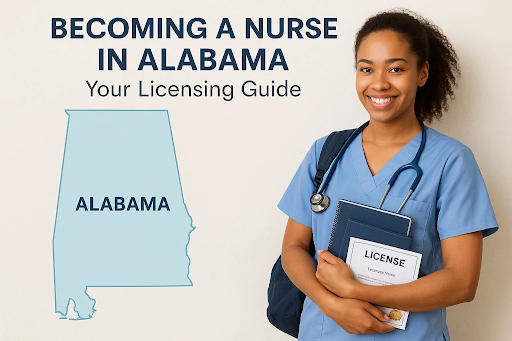 “Guide to nursing licensure in Alabama with steps, requirements, and exam details.”