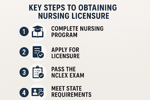 Nursing license process explained—education, NCLEX, and state board rules