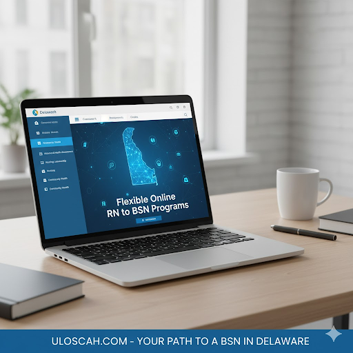 &ldquo;Nurse attending virtual RN to BSN class through online portal from home in Delaware.&rdquo;
