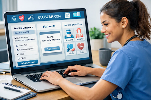 Nurses using uloscah.com for NCLEX and nursing license exam preparation