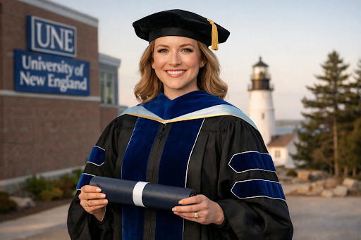 Doctor of Nursing Practice graduate in Maine representing terminal clinical nursing degree and healthcare leadership