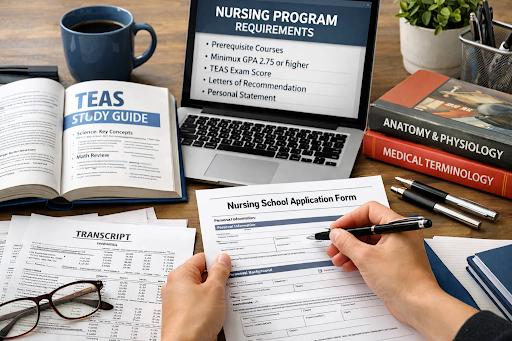 Louisiana nursing school applicant preparing TEAS entrance exam and admission requirements
