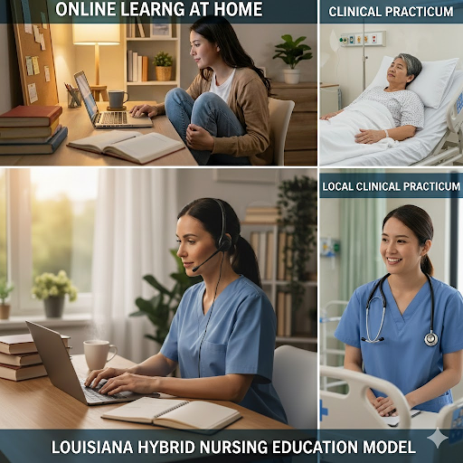Fully online Louisiana RN to BSN programs allowing nurses to study from home with local clinical practicum