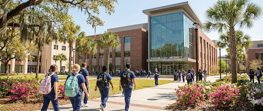 “Exterior view of a Louisiana university campus offering accredited Bachelor of Science in Nursing programs.”